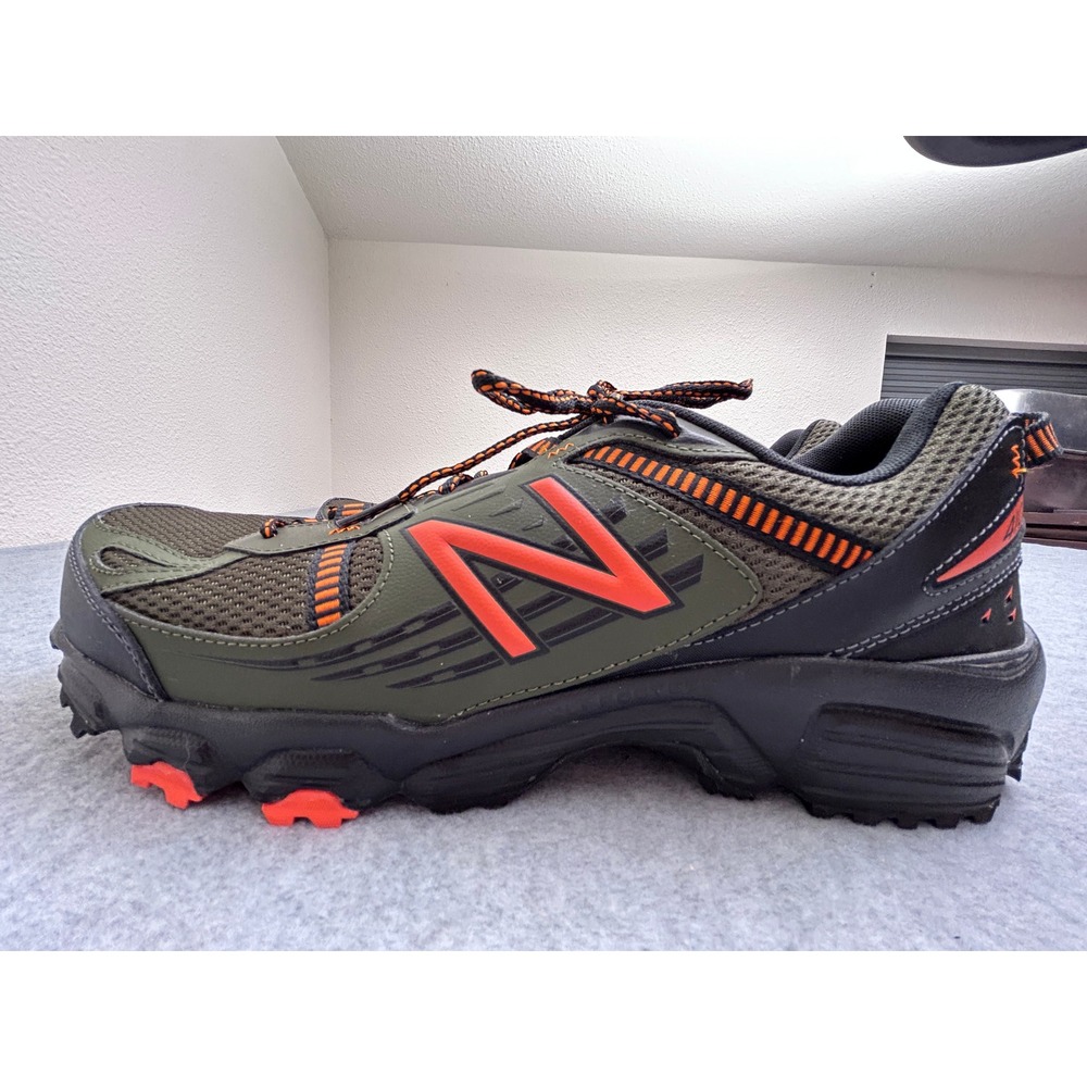 New Balance 410v4 Trail Running Shoes Mens Olive Green Orange MT410GG4 Size 13